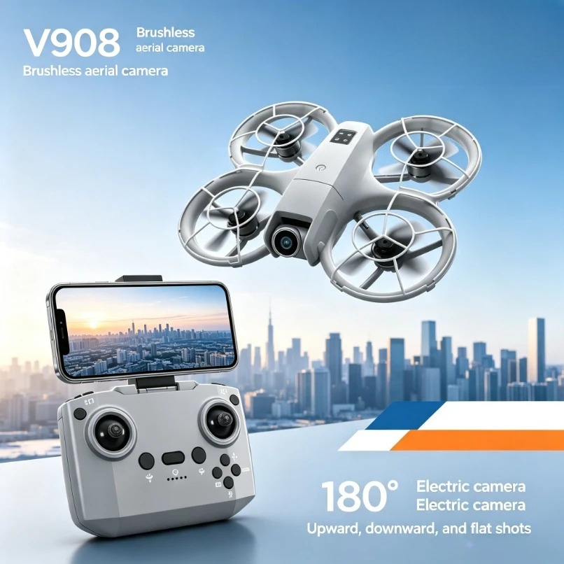 Fpv Brushless Rc Drone 4K - Drone GPS Pieghevole Originale V908 con