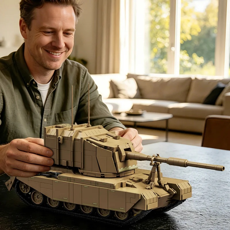 Lego Compatible Military Tank - 2080 pezzi FV4005 Britannico, Cannone Pesante