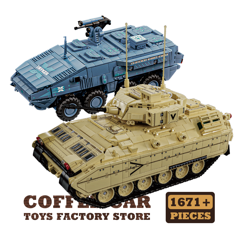 Lego Compatible Military Tank - Carro Armato Principale T-14, Blocchi da